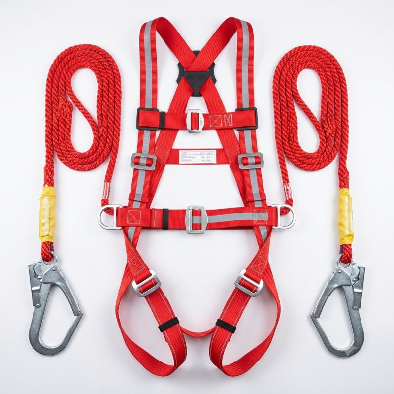 Dây Đai An Toàn Toàn Thân 5 Điểm Điều Chỉnh Tải Trọng 100Kg/người Lực Kéo 13000N