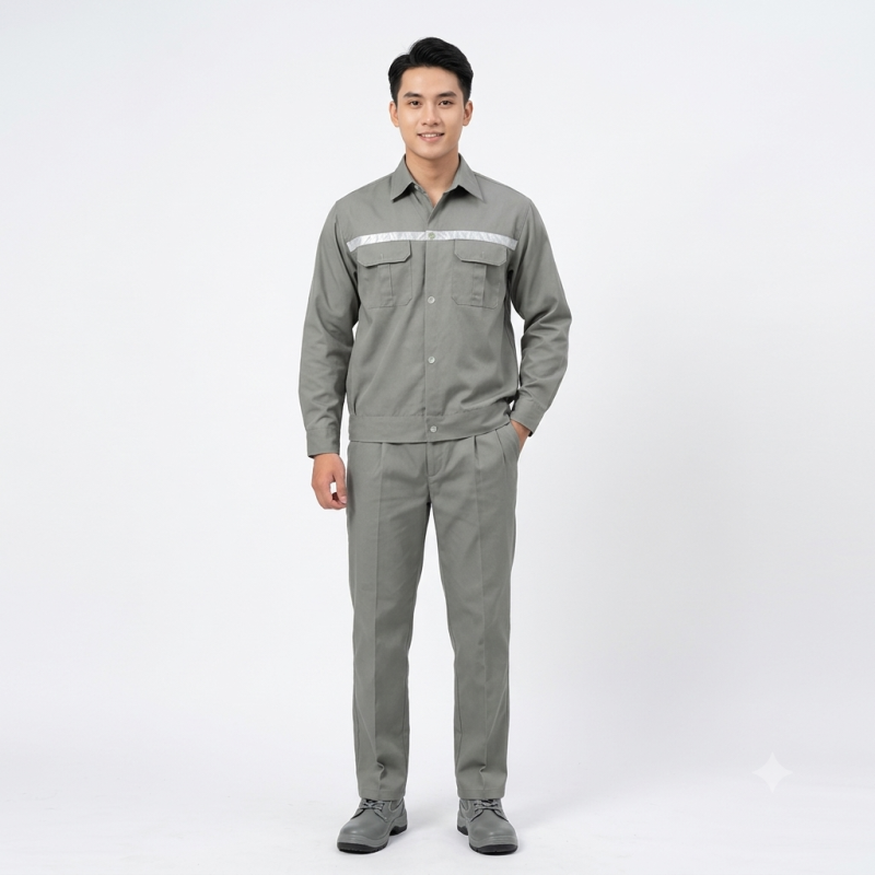 Quần Áo Bảo Hộ Kaki 65/35 A3 Thoáng Mát, Thấm Hút Mồ Hôi