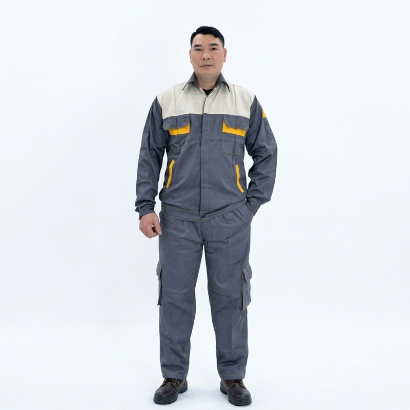 Quần Áo Bảo Hộ Kaki M28 Thoáng Mát, Thấm Hút Mồ Hôi