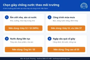 Cách chọn giày bảo hộ chống nước theo môi trường làm việc